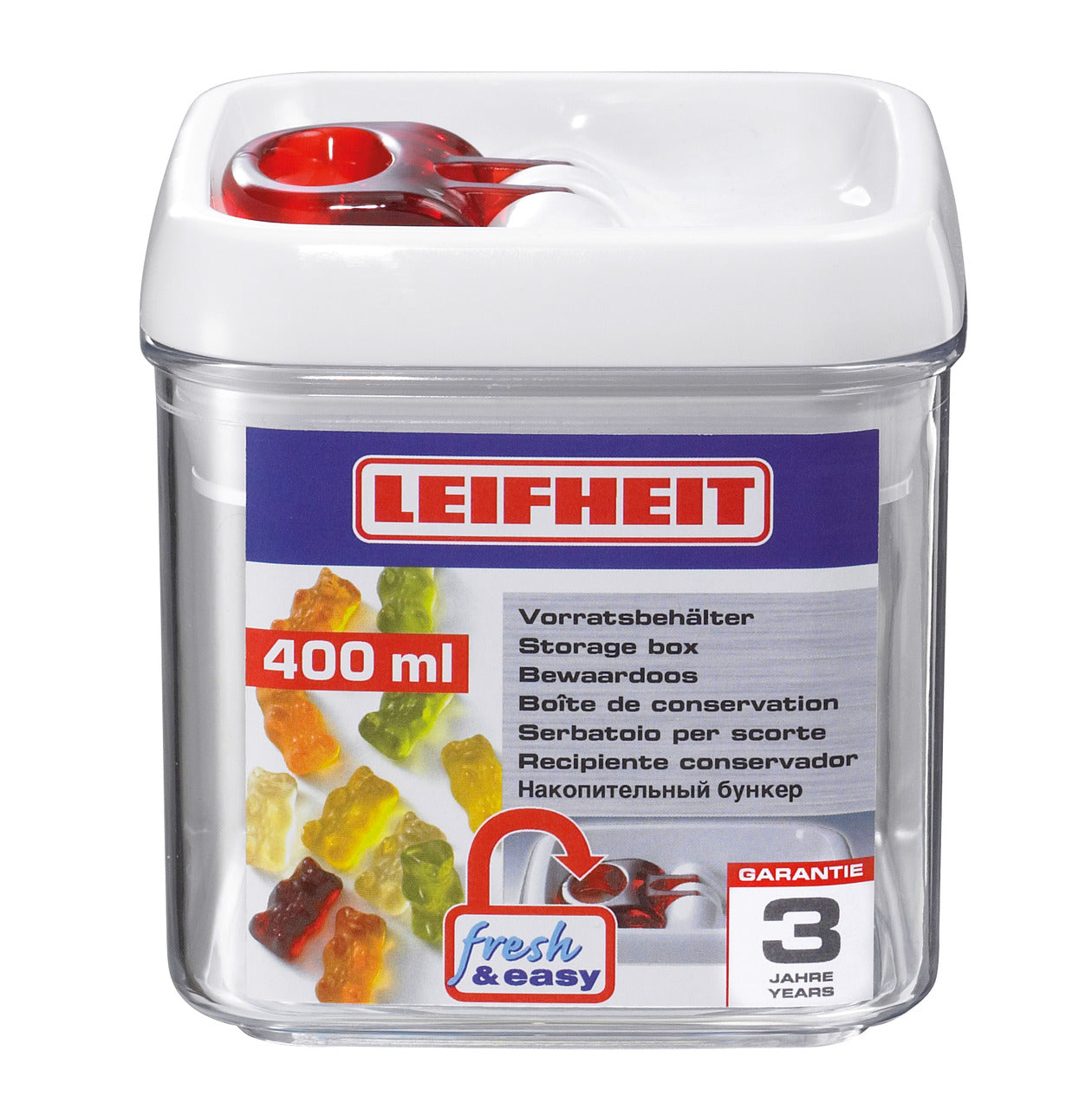 Förvaringsburk Fresh&Easy 400ml - Kvadratisk
