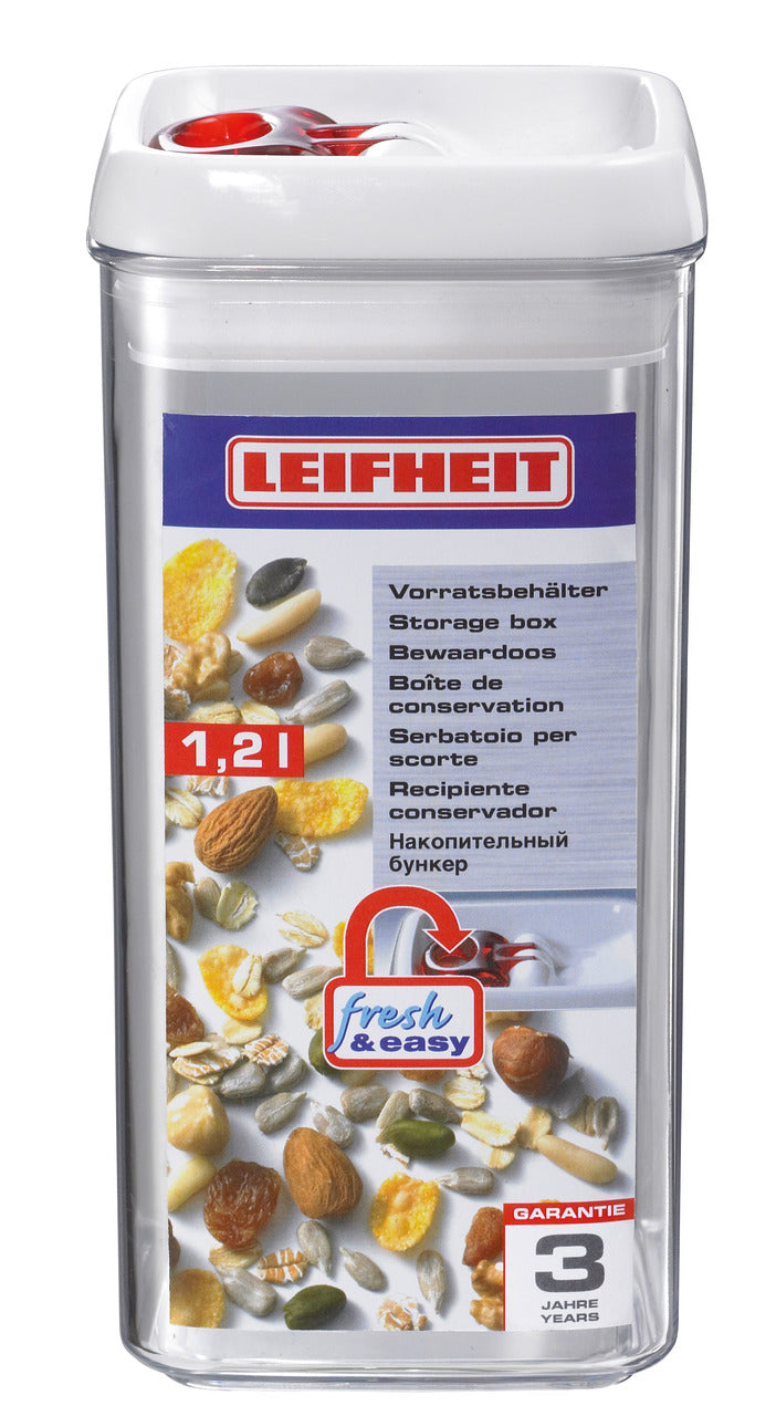 Förvaringsburk Fresh&Easy 1,2L - Kvadratisk