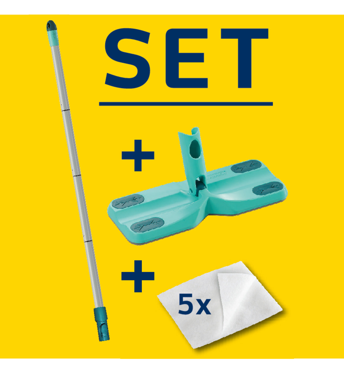 Clean & Away - Skaft och Mopp för Engångsservetter