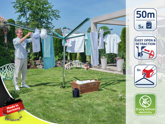 Linomatic 500 Deluxe med Överdrag - Torkvinda - Fri frakt