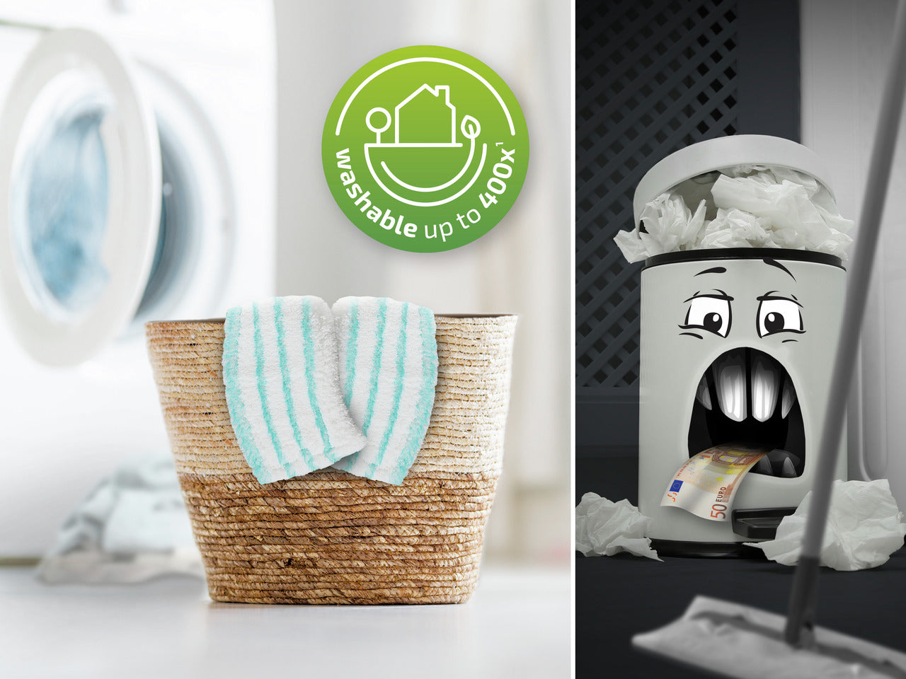 Set Press Profi XL med Hjul - Golvmopp med Hink
