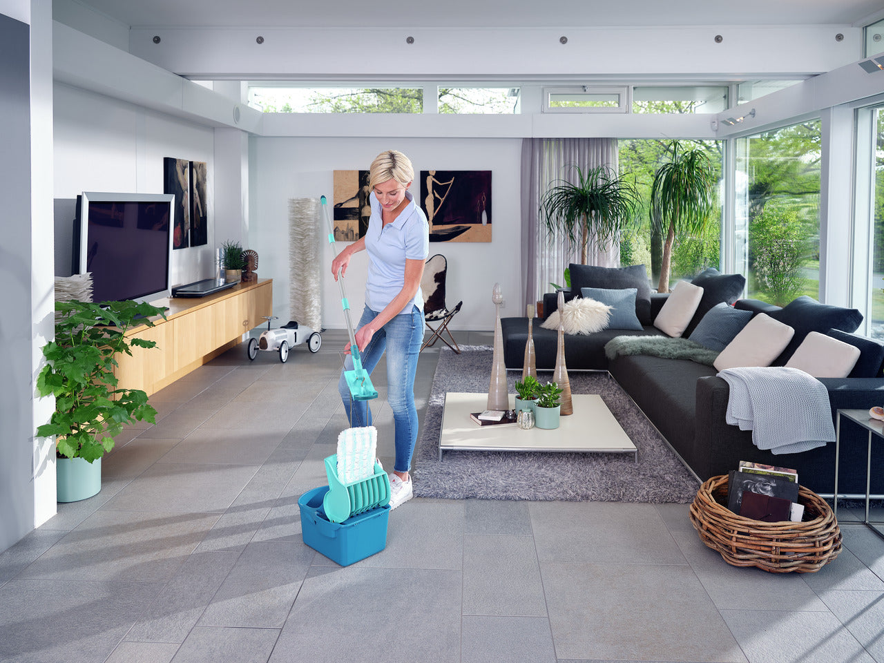 Set Press Profi Compact Set - Golvmopp med Hink