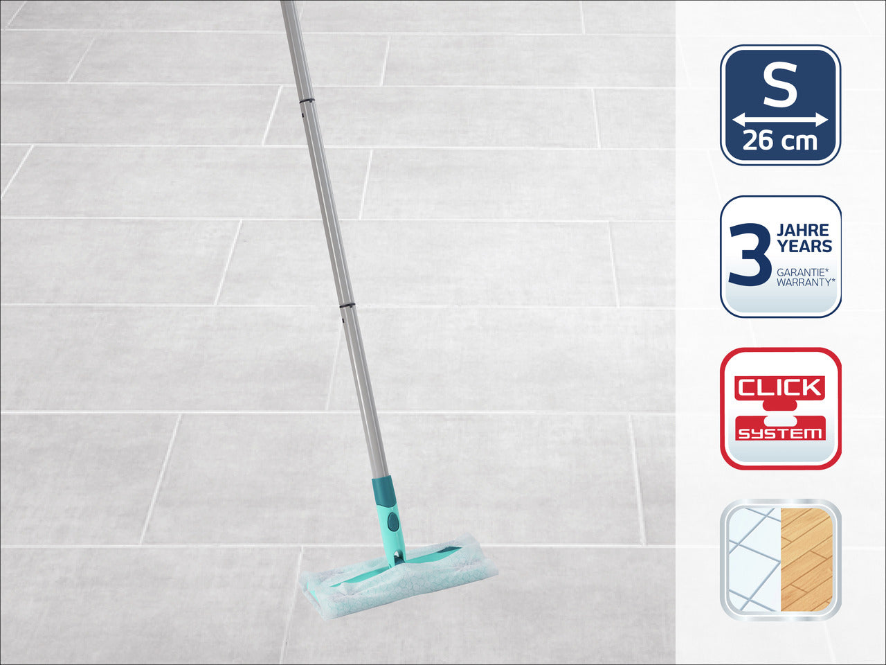 Clean & Away - Skaft och Mopp för Engångsservetter