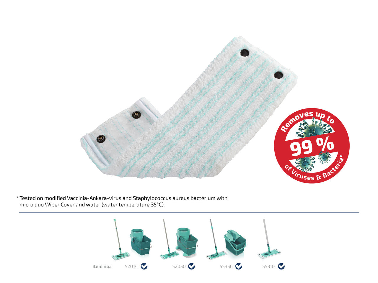 Moppöverdrag Micro Duo för Set CLEAN TWIST M / Combi M