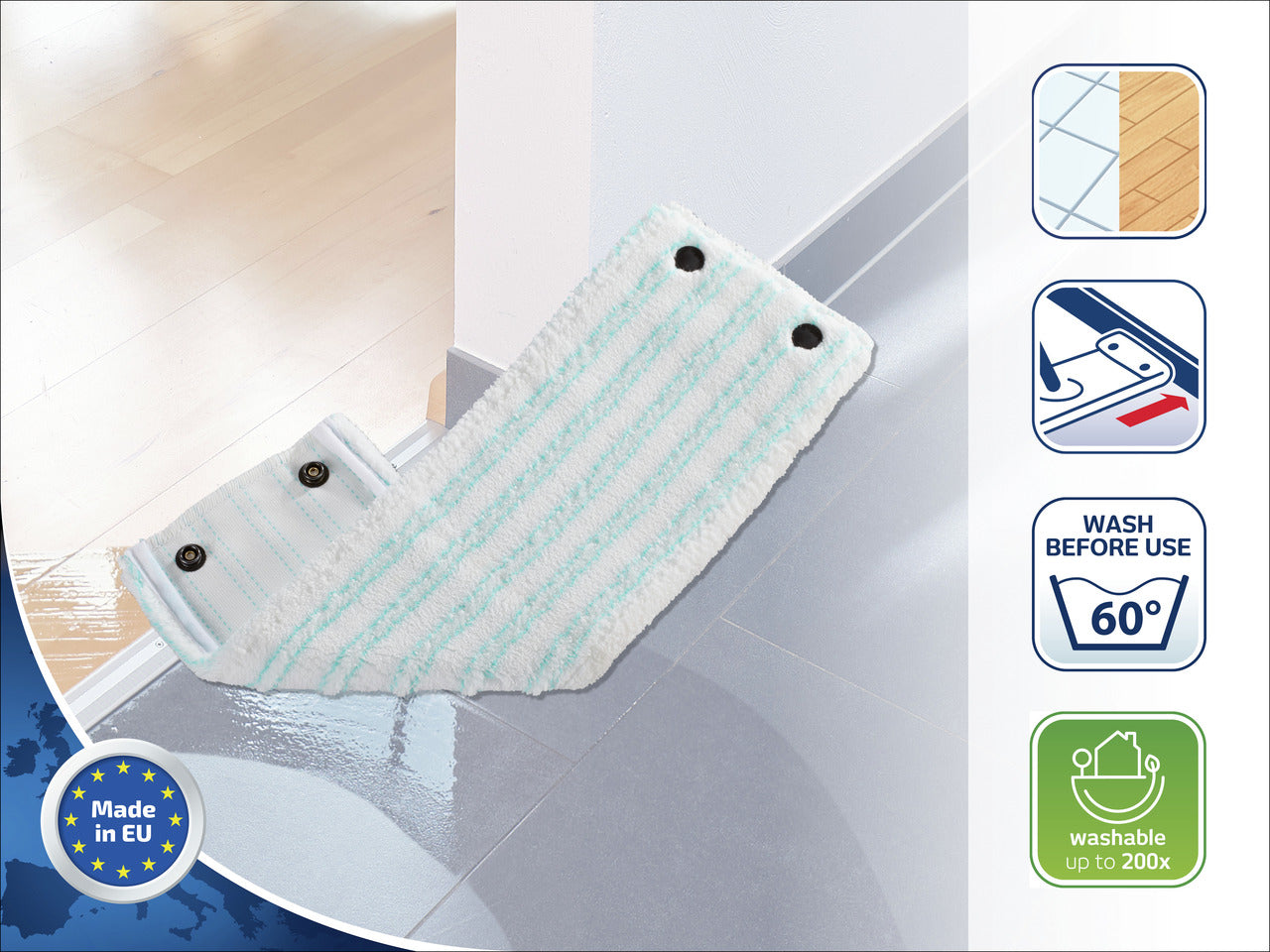 Moppöverdrag Micro Duo för Set CLEAN TWIST M / Combi M