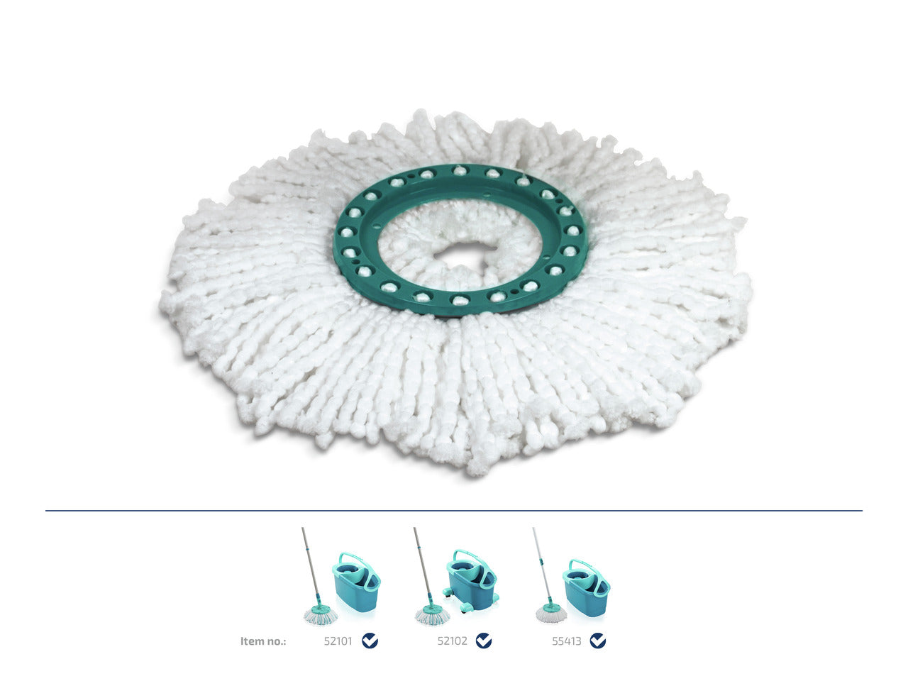Mopphuvud CLEAN TWIST Disc Mop Microfibre