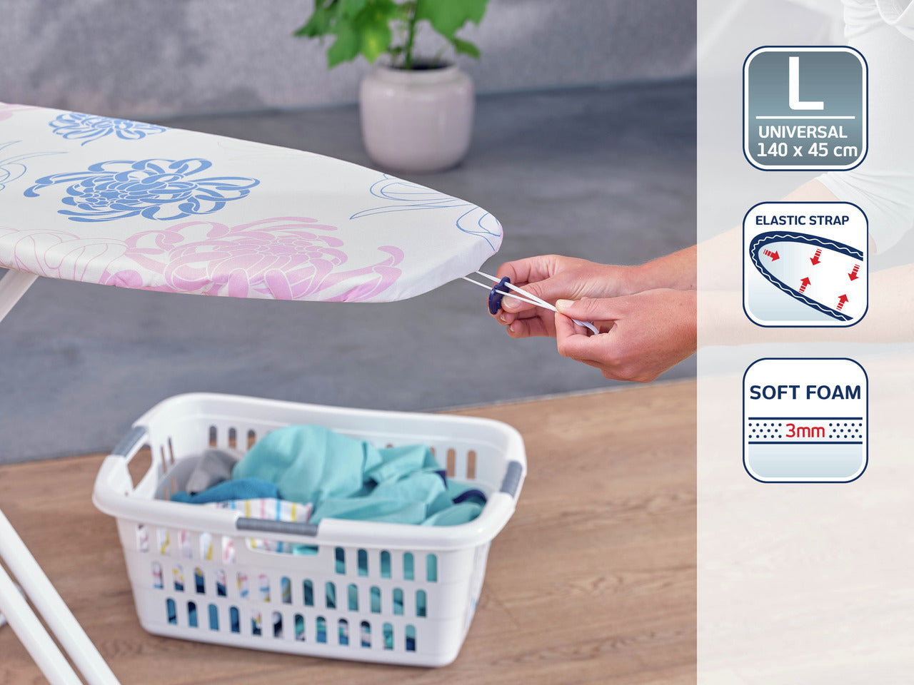 Överdrag för Strykbräda - Cotton Classic L/Universal