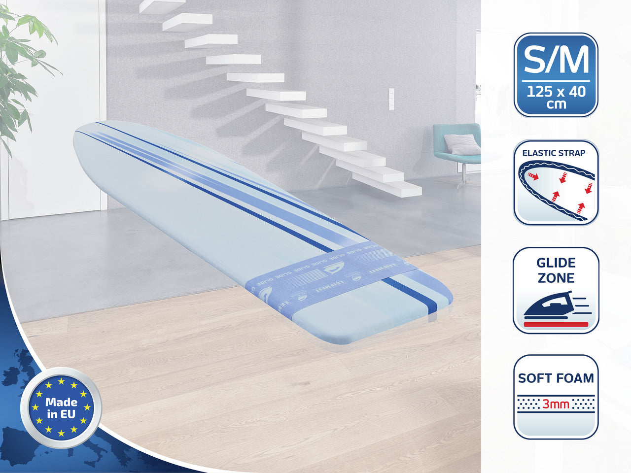 Överdrag för Strykbräda - Thermo Reflect Glide & Park S/M