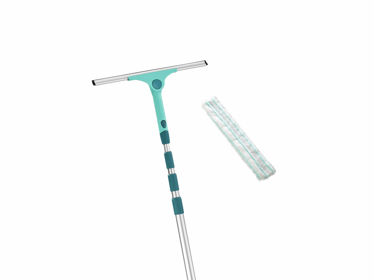 Fönsterskrapa XL med Teleskopskaft 415cm och Mikrofiberduk - Click System