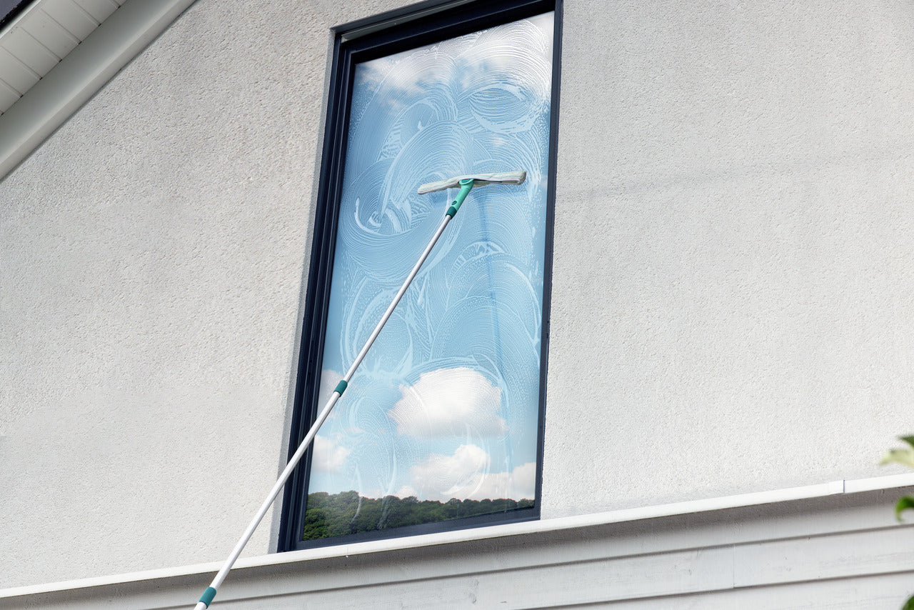 Fönsterskrapa XL med Teleskopskaft 415cm och Mikrofiberduk - Click System