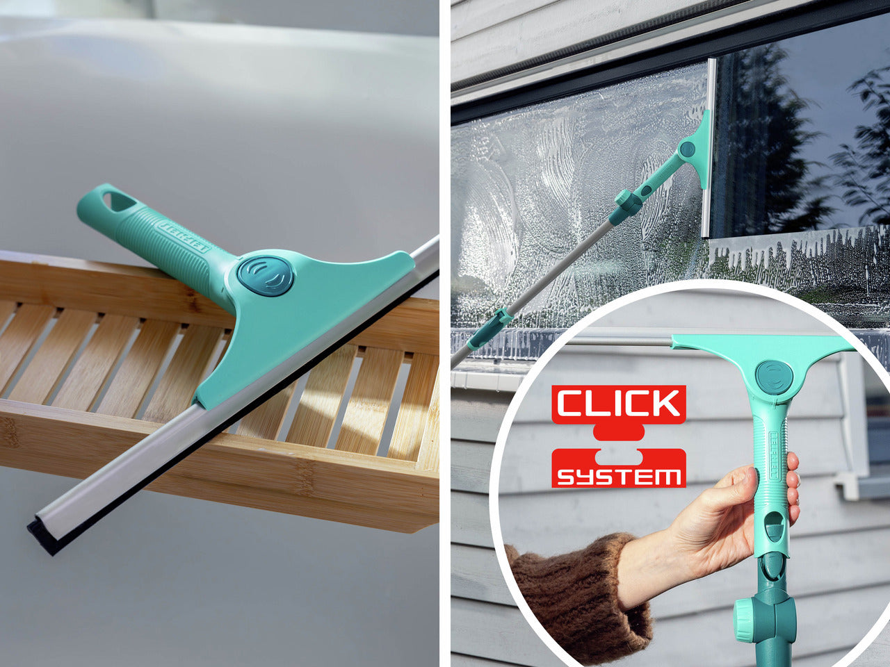 Fönsterskrapa 2 i 1 XL Pro Reach - Click System