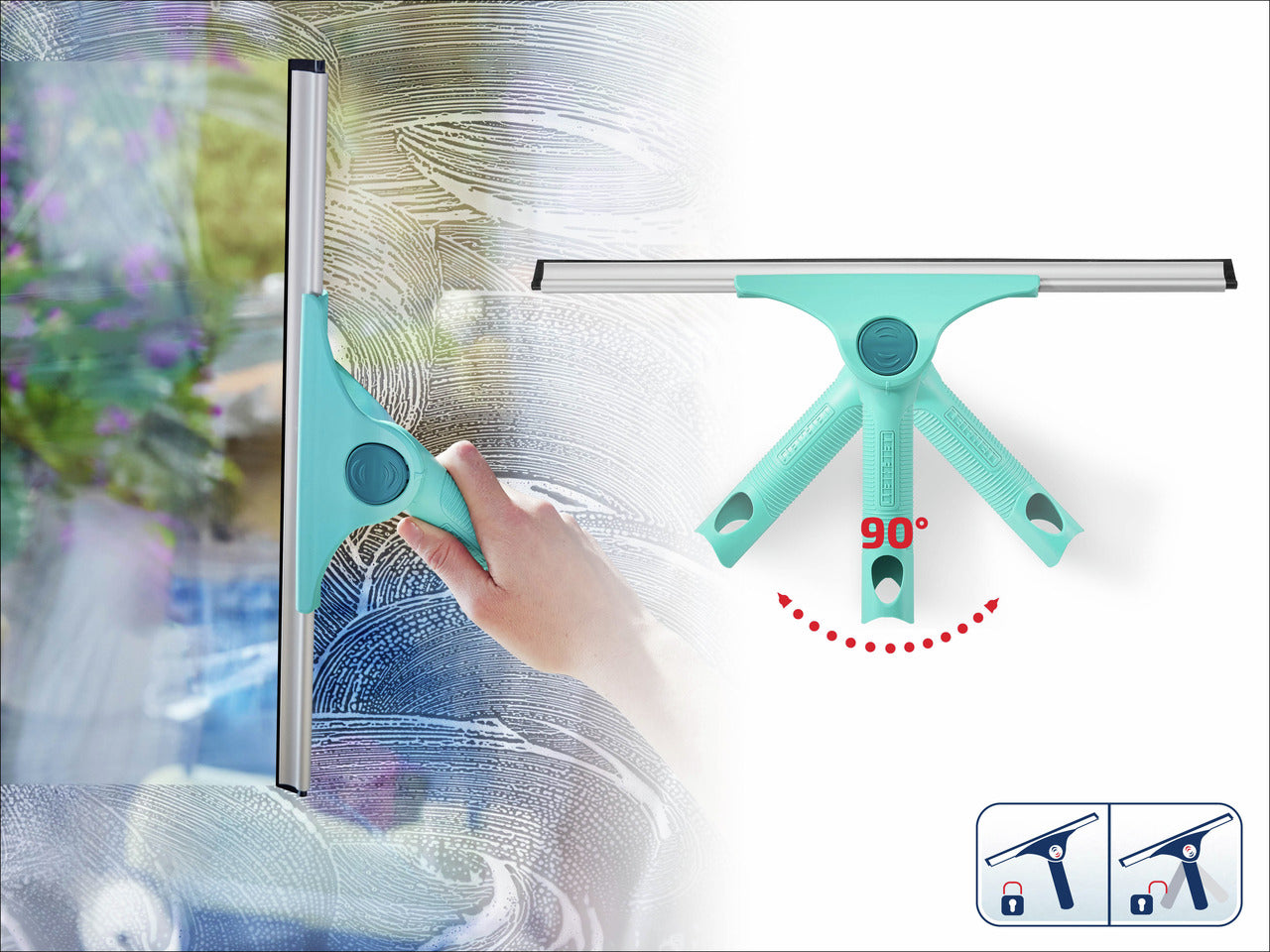 Fönsterskrapa 2 i 1 XL Pro Reach - Click System