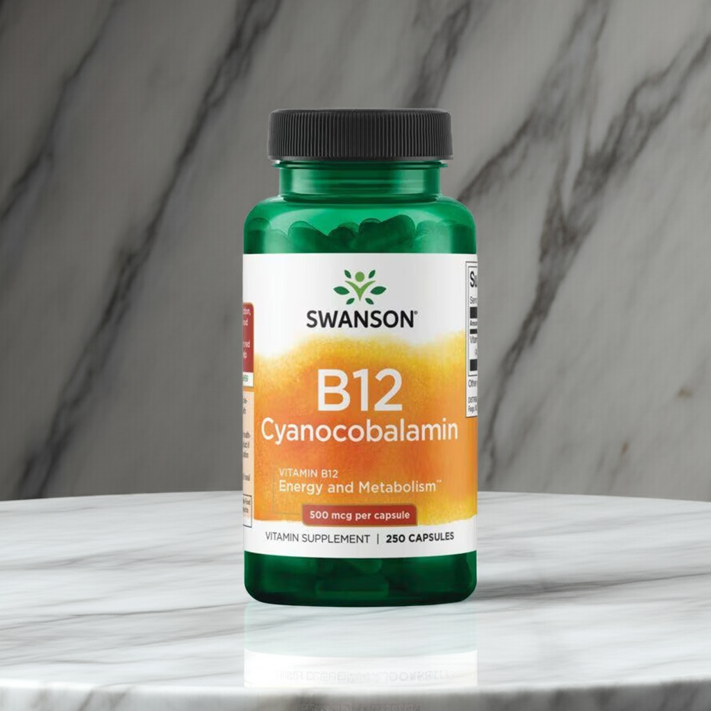 Vitamin B12 500 mcg – Energi & Blodkroppar, 250 kapslar