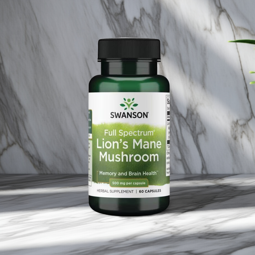 Lion's Mane 500 mg – Mental Skärpa & Nervsystem, 60 kapslar