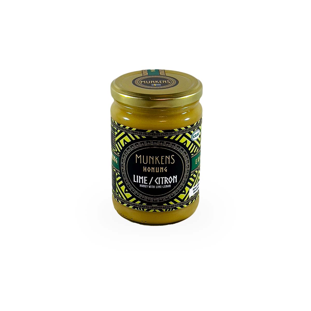 Munkens Honung Lime & Citron – Svensk Kallrörd Rå Honung, 500g