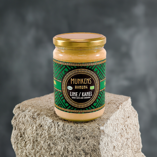 Munkens Honung Lime & Kanel – Svensk Kallrörd Rå Honung, 500g