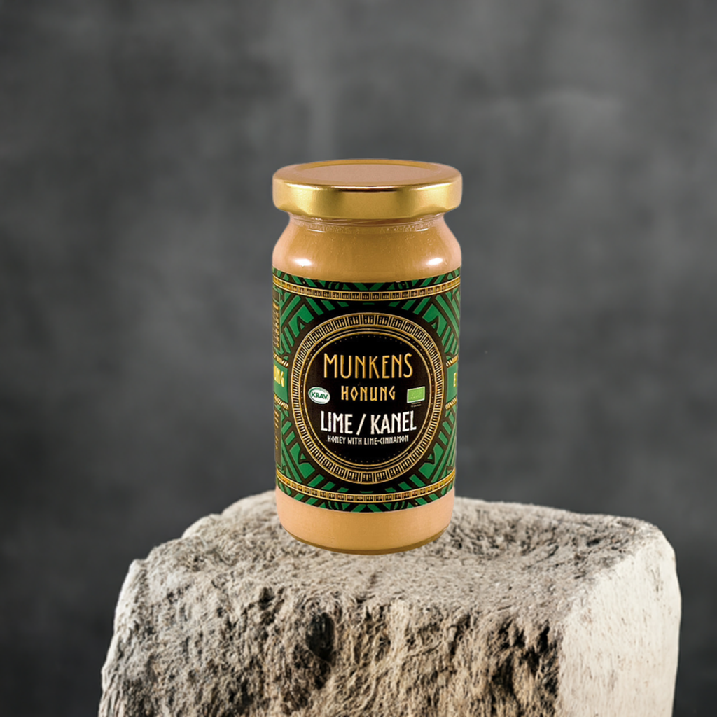 Munkens Honung Lime & Kanel – Svensk Kallrörd Rå Honung, 280g