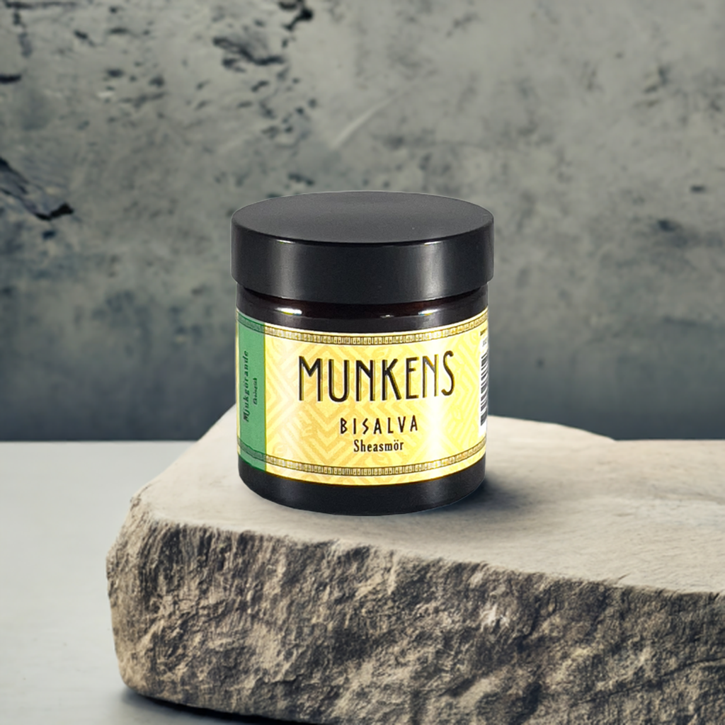 Munkens Bisalva Sheasmör – Ekologisk Bivaxsalva med Sheasmör för Torr Hud, 50 g