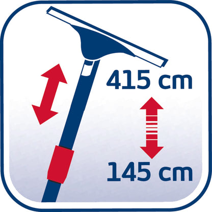 Fönsterskrapa XL med Teleskopskaft 415cm och Mikrofiberduk - Click System