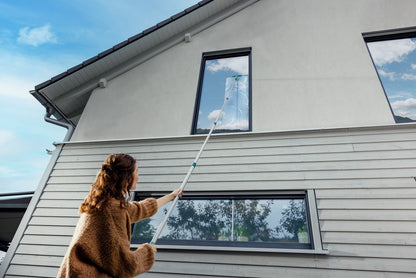 Fönsterskrapa XL med Teleskopskaft 415cm och Mikrofiberduk - Click System