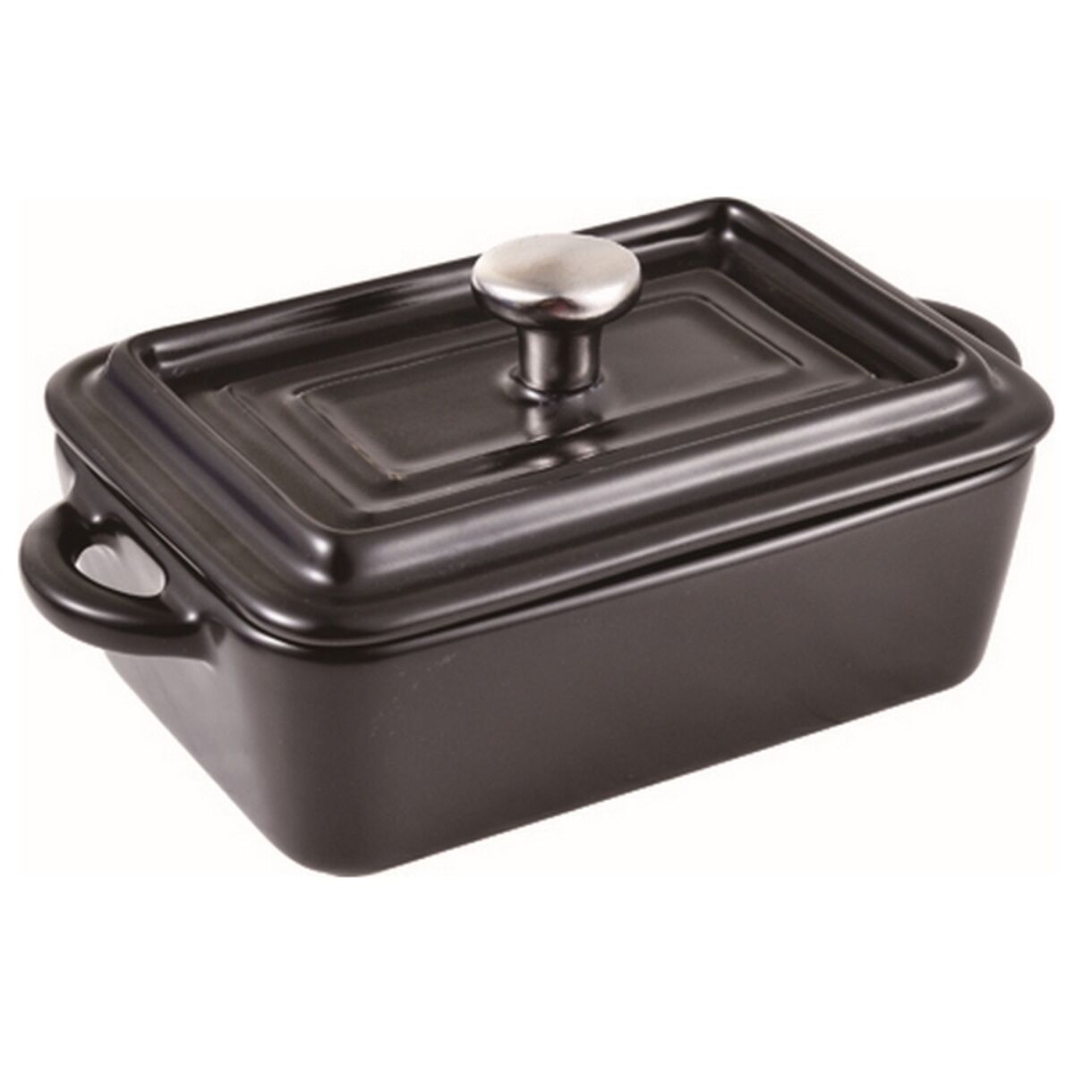 Masterpro Casserolle Svart 1,8 L Ugnssäker Stengods Kokkärl