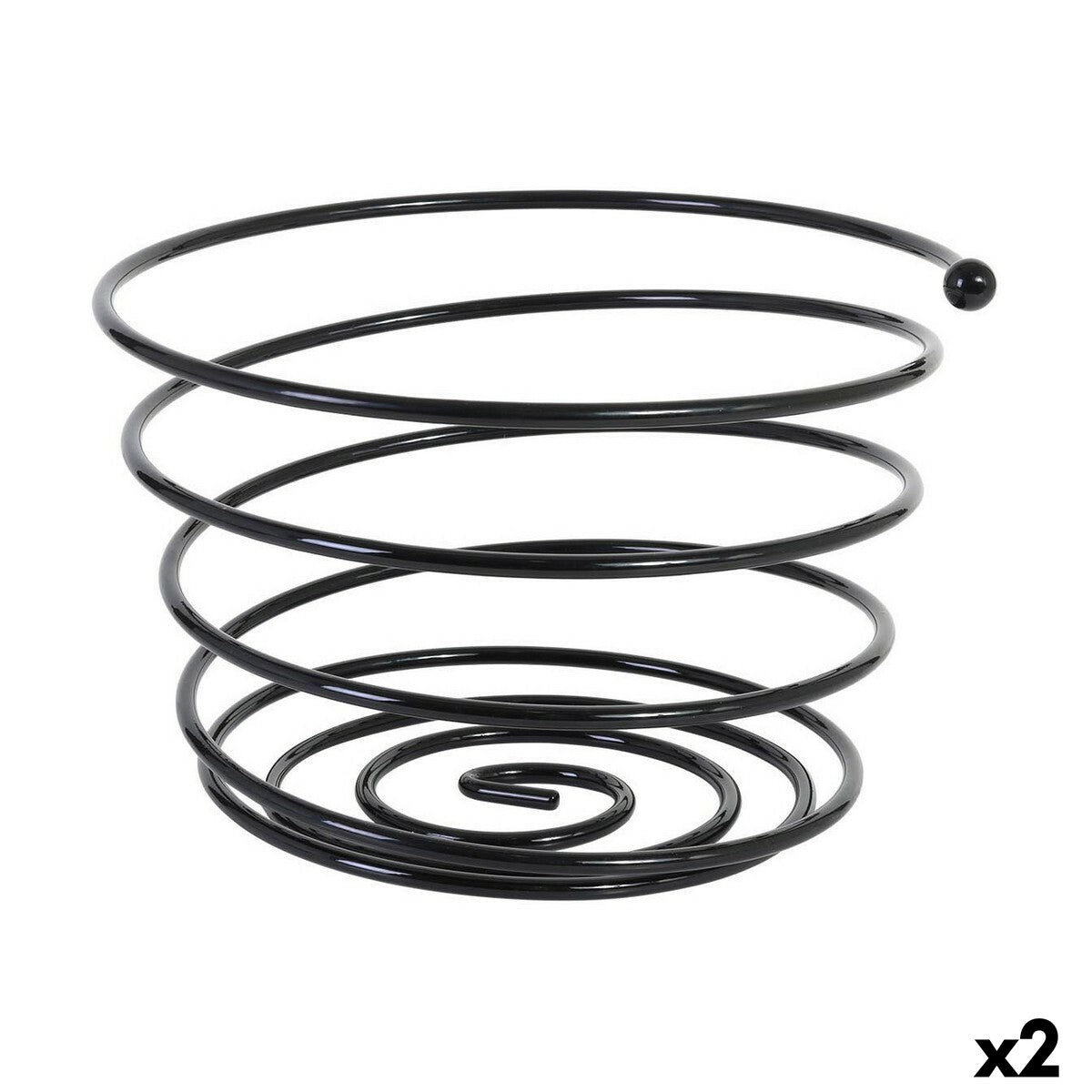 Fruktskål Viejo Valle Svart Spiral Ø 26 x 17 cm 2-pack