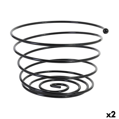 Fruktskål Viejo Valle Svart Spiral Ø 26 x 17 cm 2-pack