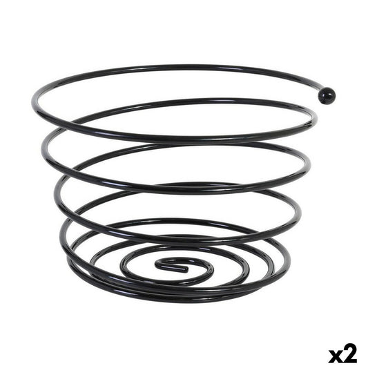 Fruktskål Viejo Valle Svart Spiral Ø 26 x 17 cm 2-pack