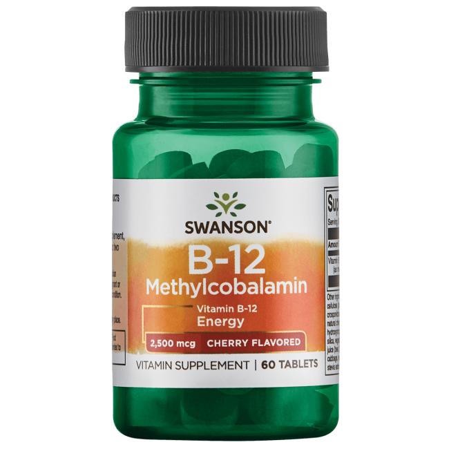 B-12 Methylcobalamin 2500 mcg 60 tabletter Swanson - Tongkatbutiken.se