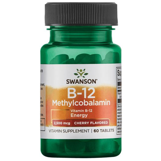 B-12 Methylcobalamin 2500 mcg 60 tabletter Swanson - Tongkatbutiken.se