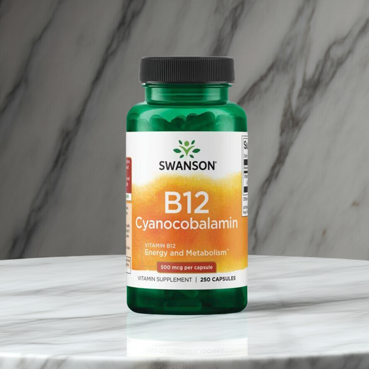 Vitamin B12 500 mcg – Energi & Blodkroppar, 250 kapslar