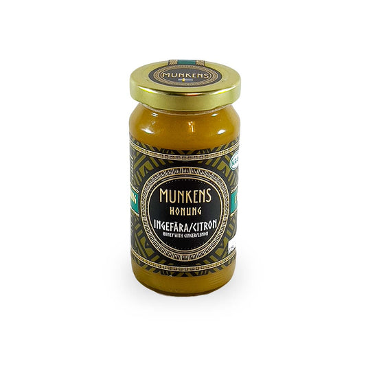 Munkens Honung Ingefära & Citron – Svensk Kallrörd Rå Honung, 280g