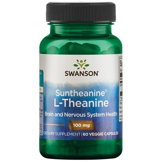 L-Teanin, L-Theanine 100 mg, 60 kapslar Swanson - Tongkatbutiken.se