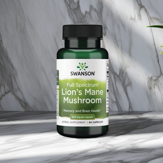 Lion's Mane 500 mg – Mental Skärpa & Nervsystem, 60 kapslar