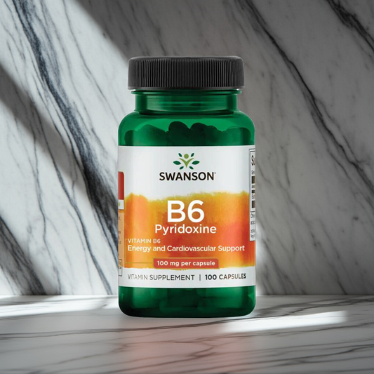 Vitamin B6 100 mg – Energi & Metabolism, 100 kapslar