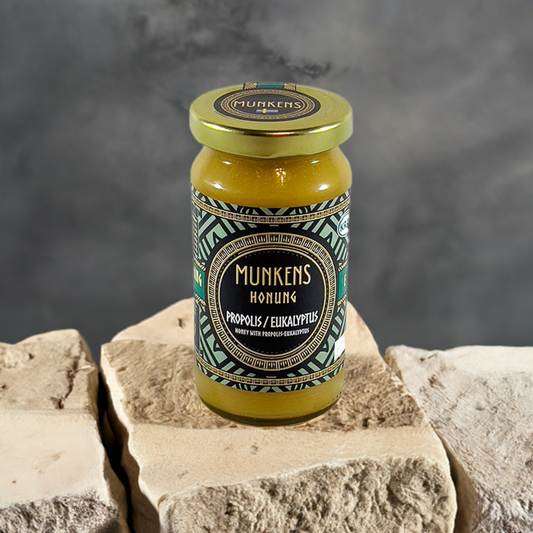 Munkens Honung Propolis & Eukalyptus – Svensk Kallrörd Rå Honung, 500g