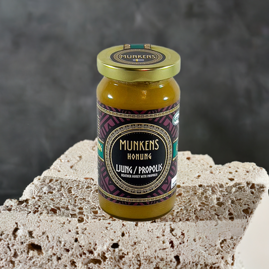 Munkens Honung Ljung & Propolis – Svensk Kallrörd Rå Honung, 500g