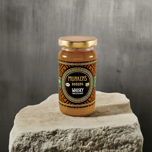 Munkens Honung Whiskey (12 år) – Svensk Kallrörd Rå Honung med Singelmalt, 280g